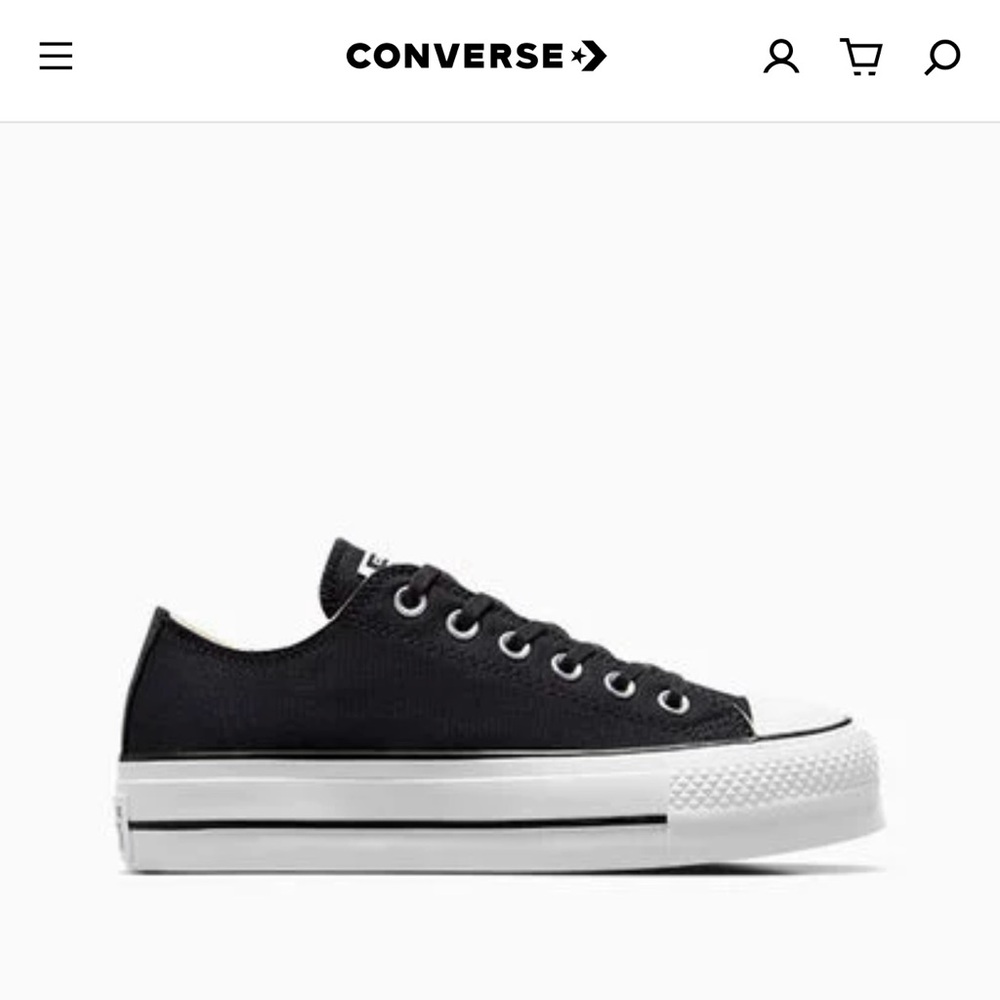 Chuck Taylor All Star Lift Platform Canvas - Black Size 8